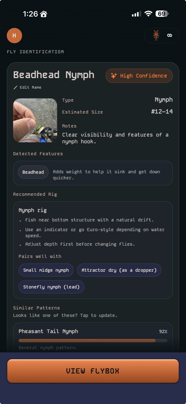 Fly ID screen